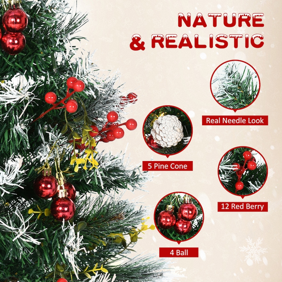 Image 994769_ALTMORE5.jpg, Product 994-769 / Price $59.99, HOMCOM 2 pcs. 2 ft. Artificial Christmas Tree with LED light from HOMCOM on TSC.ca's Home & Garden department