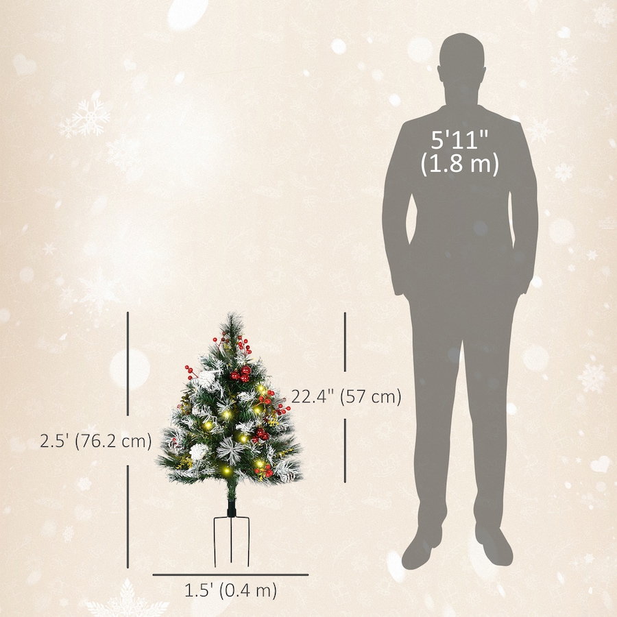 Image 994769_ALTMORE9.jpg, Product 994-769 / Price $59.99, HOMCOM 2 pcs. 2 ft. Artificial Christmas Tree with LED light from HOMCOM on TSC.ca's Home & Garden department