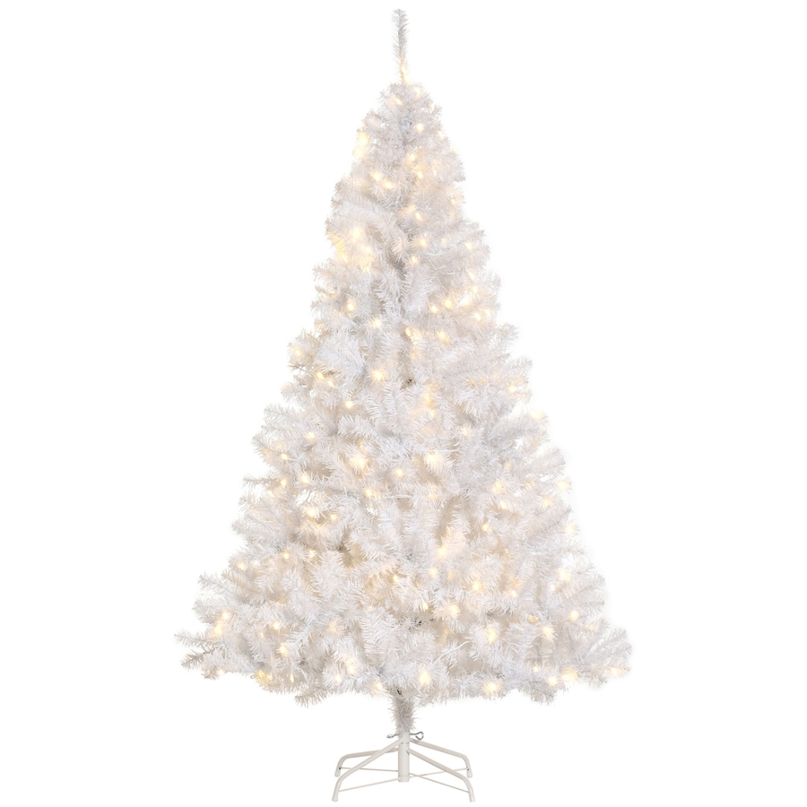 Image 994792.jpg, Product 994-792 / Price $99.98, HOMCOM 6 FT Prelit Artificial Christmas Tree with LED Light for Home White from HOMCOM on TSC.ca's Home & Garden department