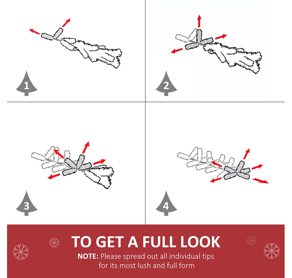 Image 994792_ALTMORE5.jpg, Product 994-792 / Price $99.98, HOMCOM 6 FT Prelit Artificial Christmas Tree with LED Light for Home White from HOMCOM on TSC.ca's Home & Garden department