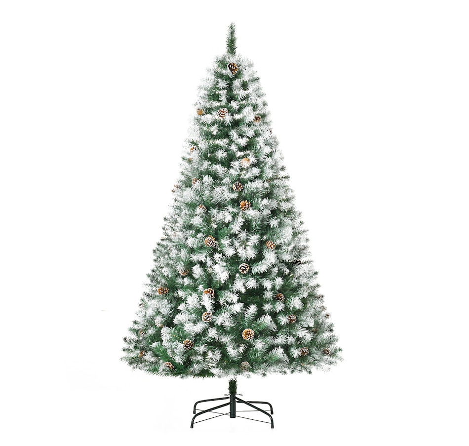 Image 994798.jpg, Product 994-798 / Price $89.99, HOMCOM 6' Unlit Artificial Christmas Tree Hinged Flocked Xmas Tree w/ Stand from HOMCOM on TSC.ca's Home & Garden department