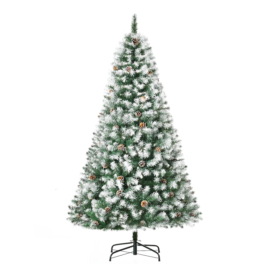 Image 994798.jpg, Product 994-798 / Price $89.99, HOMCOM 6' Unlit Artificial Christmas Tree Hinged Flocked Xmas Tree w/ Stand from HOMCOM on TSC.ca's Home & Garden department