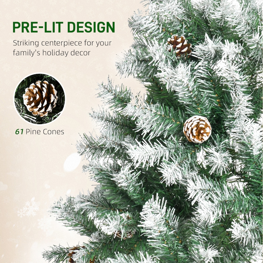 Image 994798_ALTMORE13.jpg, Product 994-798 / Price $89.99, HOMCOM 6' Unlit Artificial Christmas Tree Hinged Flocked Xmas Tree w/ Stand from HOMCOM on TSC.ca's Home & Garden department