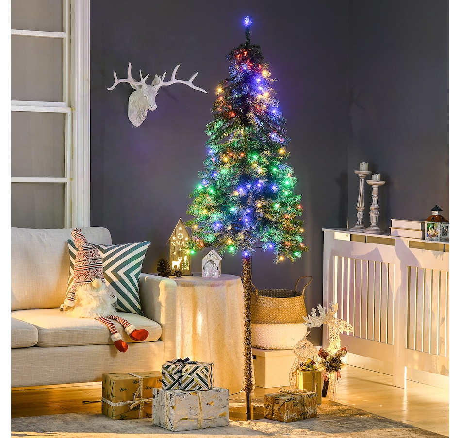 Image 994809_ALTMORE1.jpg, Product 994-809 / Price $84.99, HOMCOM 6' Slim Pencil Artificial Snow Christmas Tree with LED Lights from HOMCOM on TSC.ca's Home & Garden department