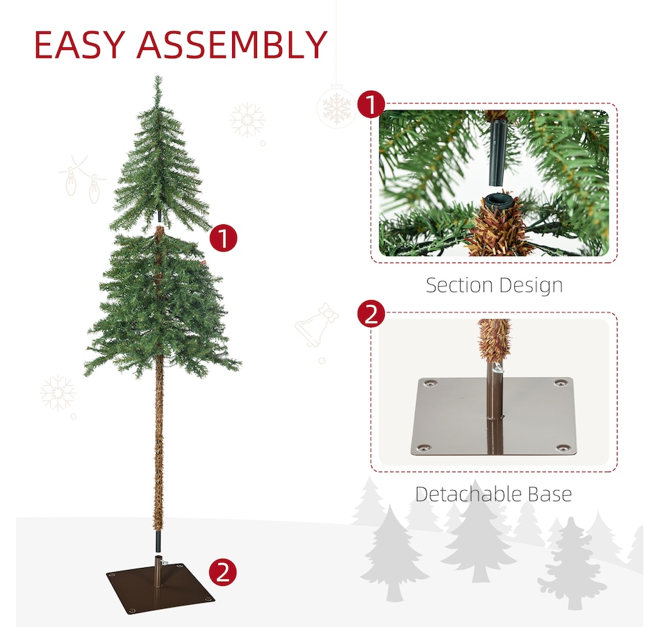 Image 994809_ALTMORE7.jpg, Product 994-809 / Price $84.99, HOMCOM 6' Slim Pencil Artificial Snow Christmas Tree with LED Lights from HOMCOM on TSC.ca's Home & Garden department