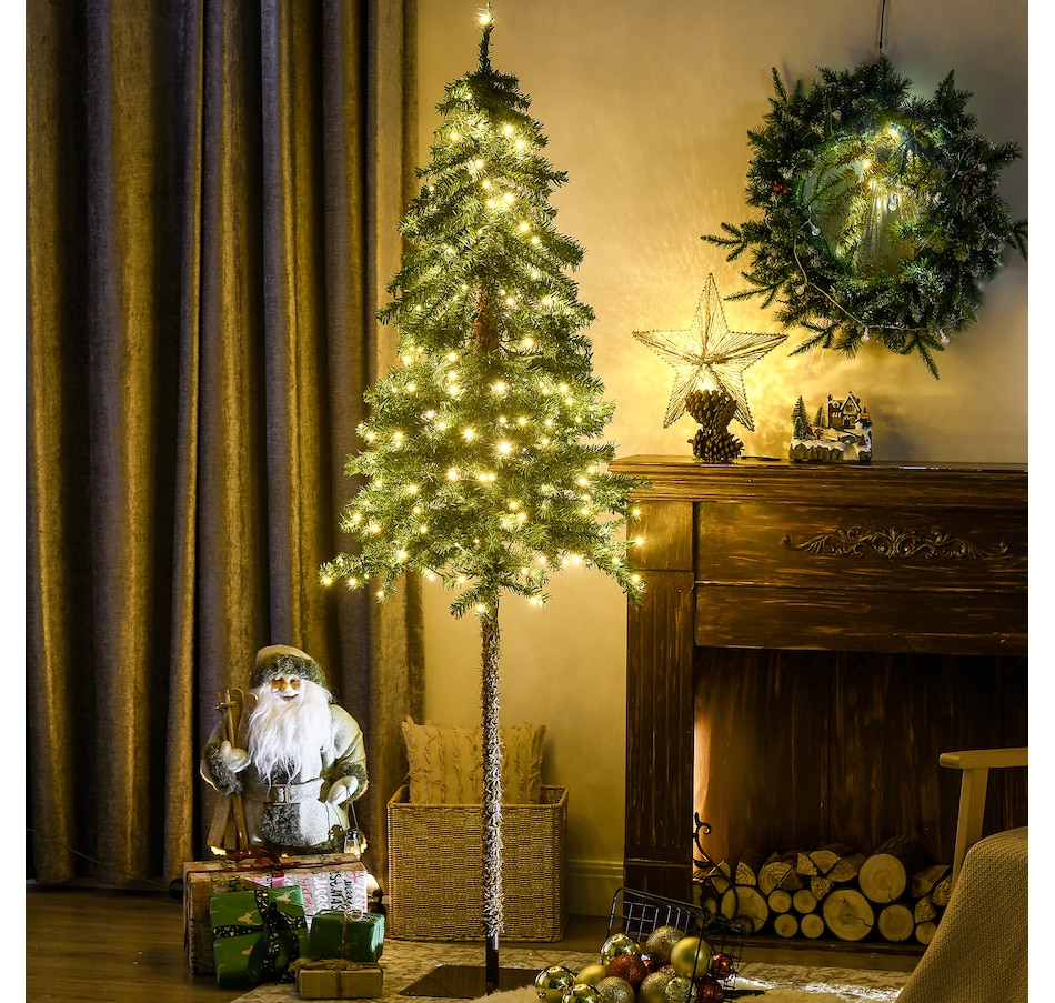 Image 994809_ALTMORE8.jpg, Product 994-809 / Price $84.99, HOMCOM 6' Slim Pencil Artificial Snow Christmas Tree with LED Lights from HOMCOM on TSC.ca's Home & Garden department