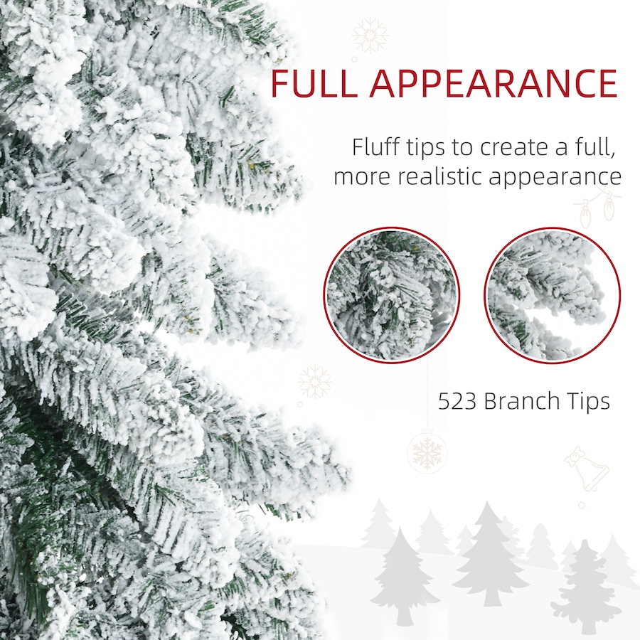 Image 994810_ALTMORE4.jpg, Product 994-810 / Price $84.99, HOMCOM 6' Downswept Slim Snow Artificial Christmas Tree with Steel Base from HOMCOM on TSC.ca's Home & Garden department