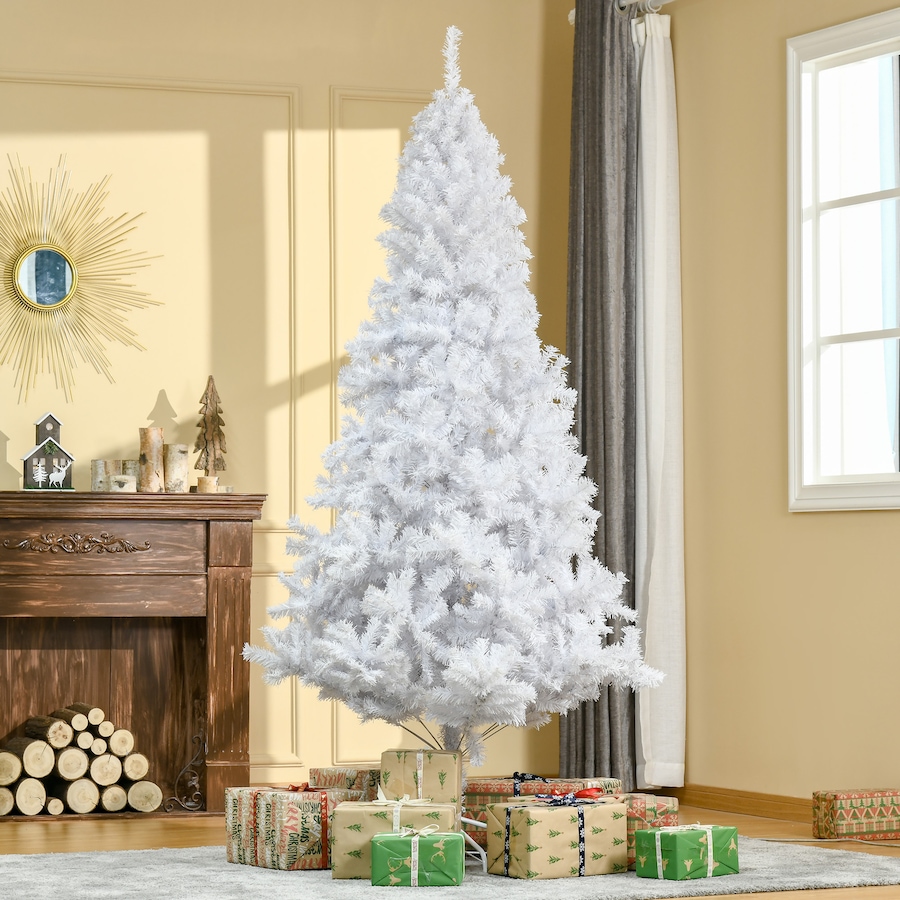 Image 994814_ALTMORE1.jpg, Product 994-814 / Price $79.99, HOMCOM 7' Artificial Christmas Tree with 1230 Branch Tips Metal Stand White from HOMCOM on TSC.ca's Home & Garden department
