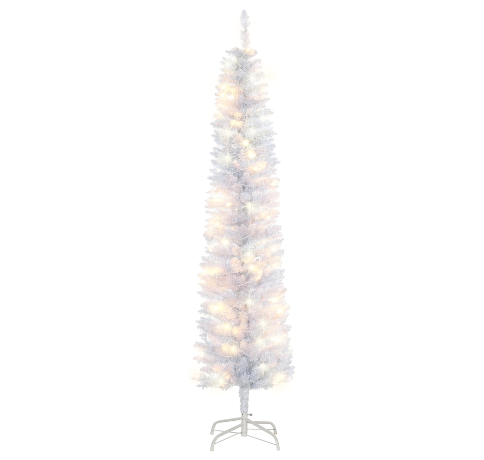 Image 994816.jpg, Product 994-816 / Price $76.99, HOMCOM 6 ft Prelit Pencil Artificial Christmas Tree w/ 395 Branches from HOMCOM on TSC.ca's Home & Garden department