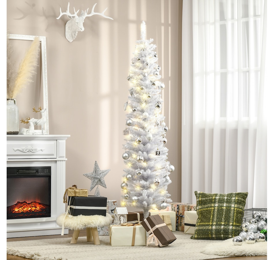 Image 994816_ALTMORE1.jpg, Product 994-816 / Price $76.99, HOMCOM 6 ft Prelit Pencil Artificial Christmas Tree w/ 395 Branches from HOMCOM on TSC.ca's Home & Garden department