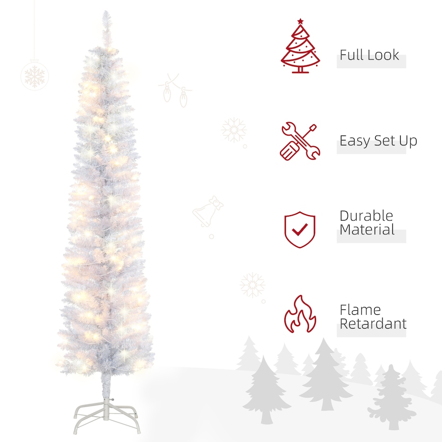 Image 994816_ALTMORE3.jpg, Product 994-816 / Price $78.99, HOMCOM 6 ft Prelit Pencil Artificial Christmas Tree w/ 395 Branches from HOMCOM on TSC.ca's Home & Garden department