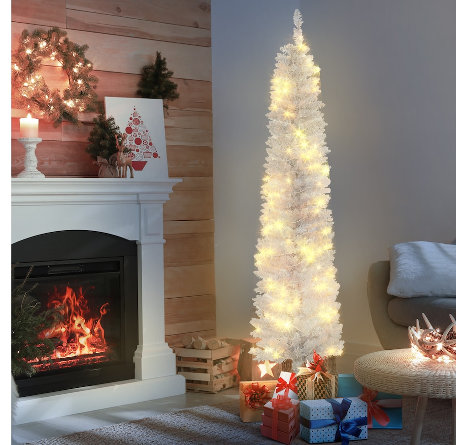 Image 994816_ALTMORE7.jpg, Product 994-816 / Price $76.99, HOMCOM 6 ft Prelit Pencil Artificial Christmas Tree w/ 395 Branches from HOMCOM on TSC.ca's Home & Garden department