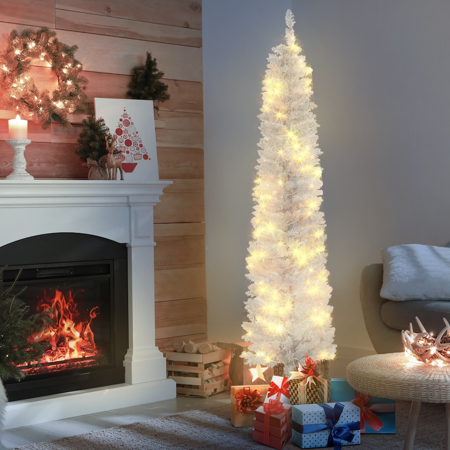 Image 994816_ALTMORE7.jpg, Product 994-816 / Price $78.99, HOMCOM 6 ft Prelit Pencil Artificial Christmas Tree w/ 395 Branches from HOMCOM on TSC.ca's Home & Garden department