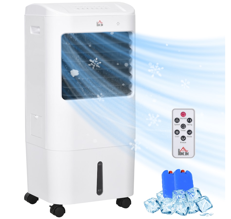 Image 994836.jpg, Product 994-836 / Price $144.99, HOMCOM Evaporative Air Cooler, 3-In-1 Ice Cooling Fan with Remote, White from HOMCOM on TSC.ca's Home & Garden department