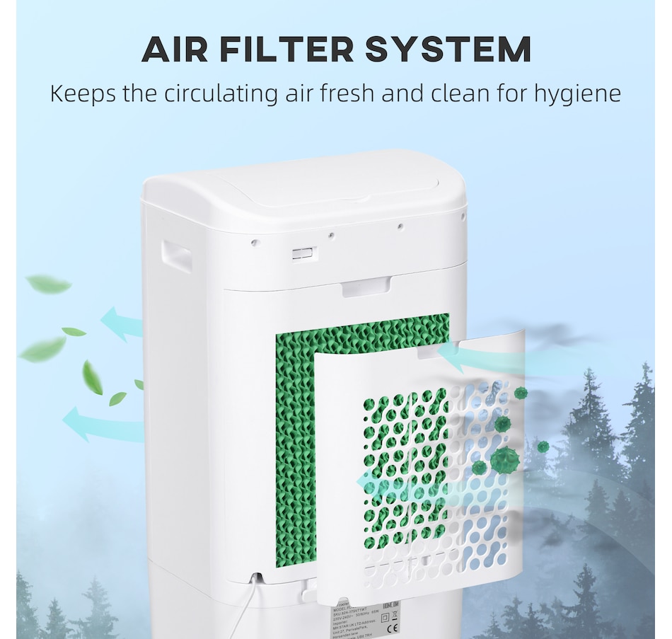 Image 994836_ALTMORE3.jpg, Product 994-836 / Price $144.99, HOMCOM Evaporative Air Cooler, 3-In-1 Ice Cooling Fan with Remote, White from HOMCOM on TSC.ca's Home & Garden department