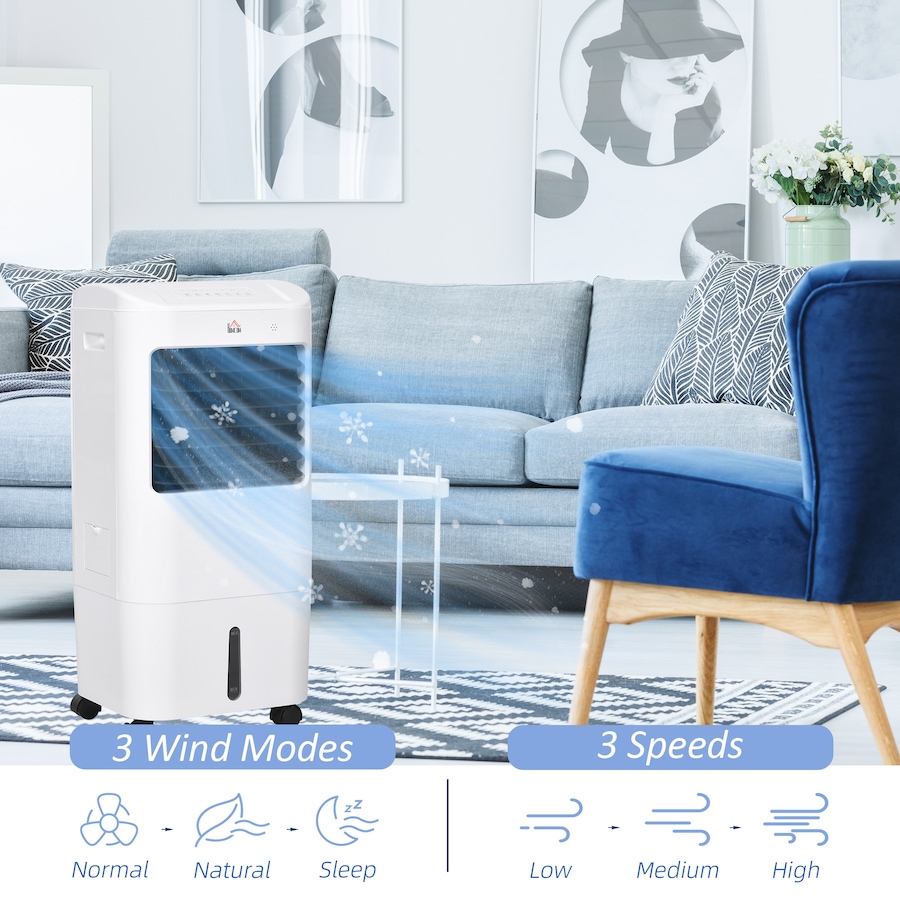 Image 994836_ALTMORE5.jpg, Product 994-836 / Price $129.99, HOMCOM Evaporative Air Cooler, 3-In-1 Ice Cooling Fan with Remote, White from HOMCOM on TSC.ca's Home & Garden department