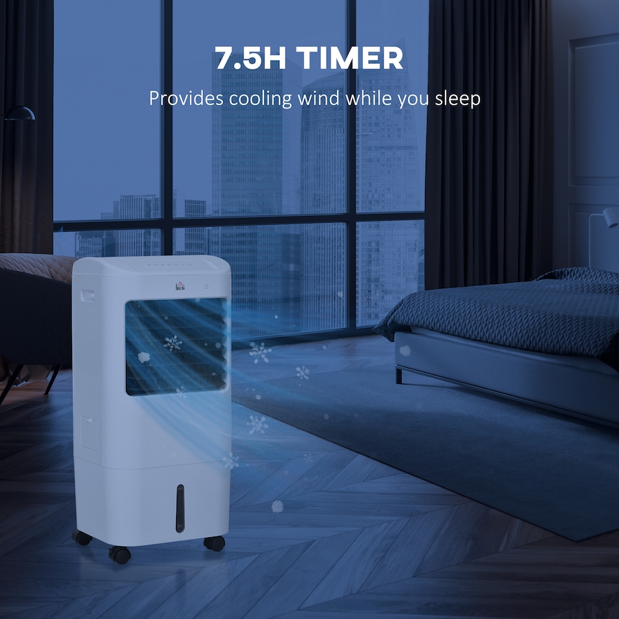 Image 994836_ALTMORE7.jpg, Product 994-836 / Price $129.99, HOMCOM Evaporative Air Cooler, 3-In-1 Ice Cooling Fan with Remote, White from HOMCOM on TSC.ca's Home & Garden department