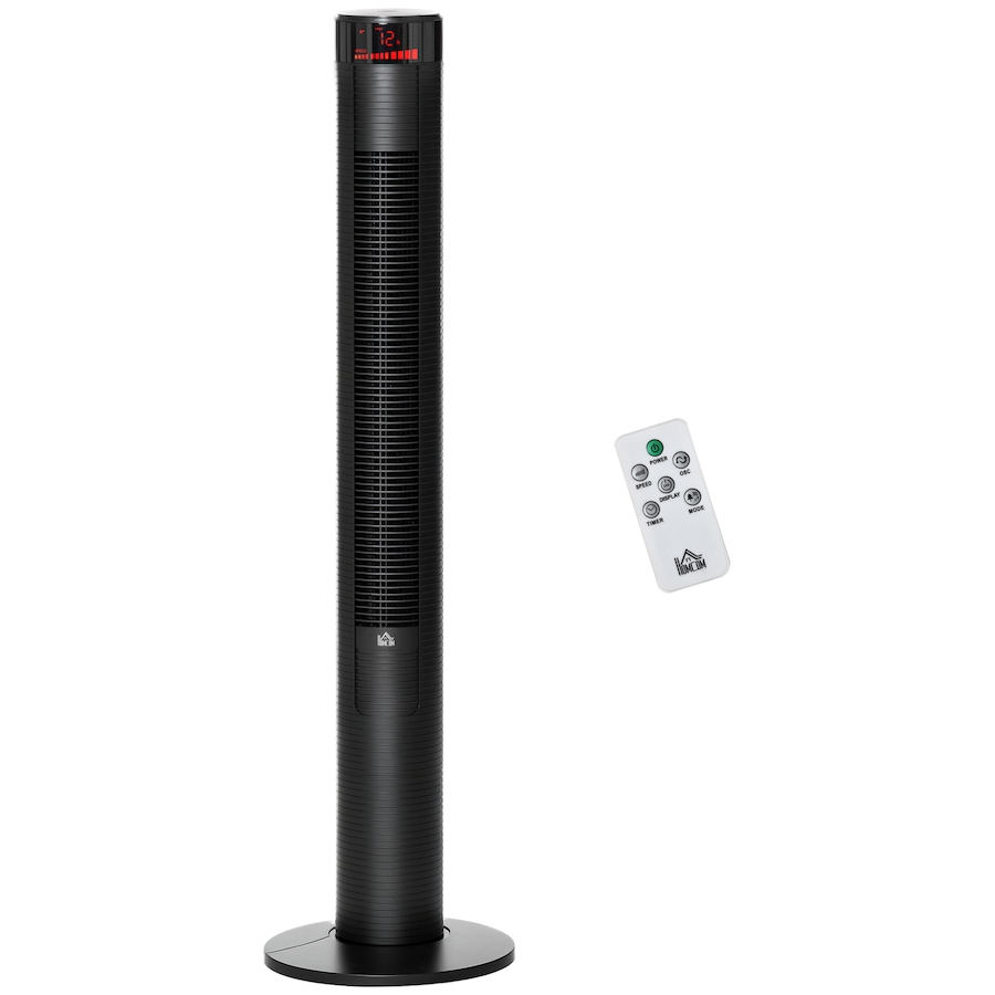 Image 994840.jpg, Product 994-840 / Price $94.99, HOMCOM Tower Fan for Bedroom w/ Oscillating, Remote Controller, Black from HOMCOM on TSC.ca's Home & Garden department