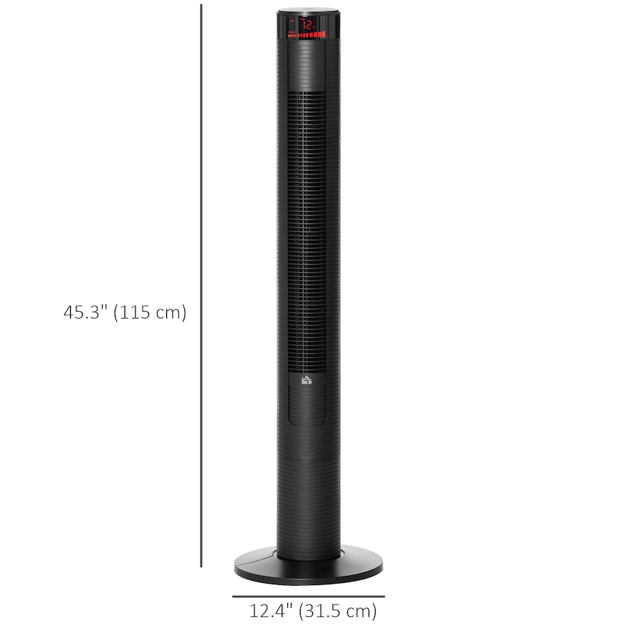 Image 994840_ALTMORE2.jpg, Product 994-840 / Price $94.99, HOMCOM Tower Fan for Bedroom w/ Oscillating, Remote Controller, Black from HOMCOM on TSC.ca's Home & Garden department