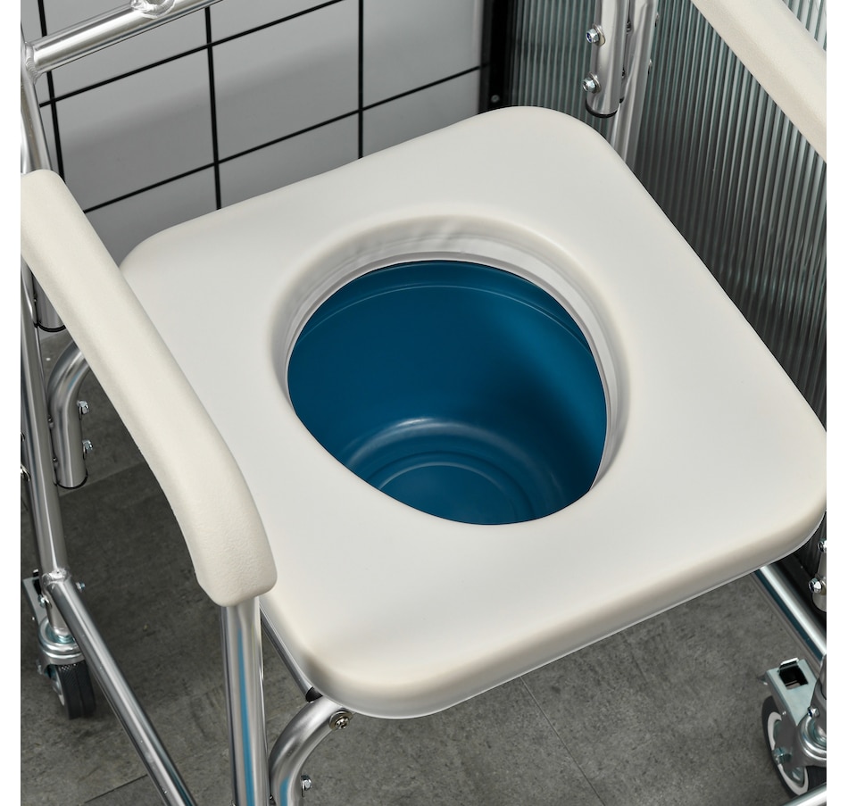 Image 994877_ALTMORE8.jpg, Product 994-877 / Price $169.99, HOMCOM Shower Commode Wheelchair, Padded Seat, 331 lbs., Grey from HOMCOM on TSC.ca's department