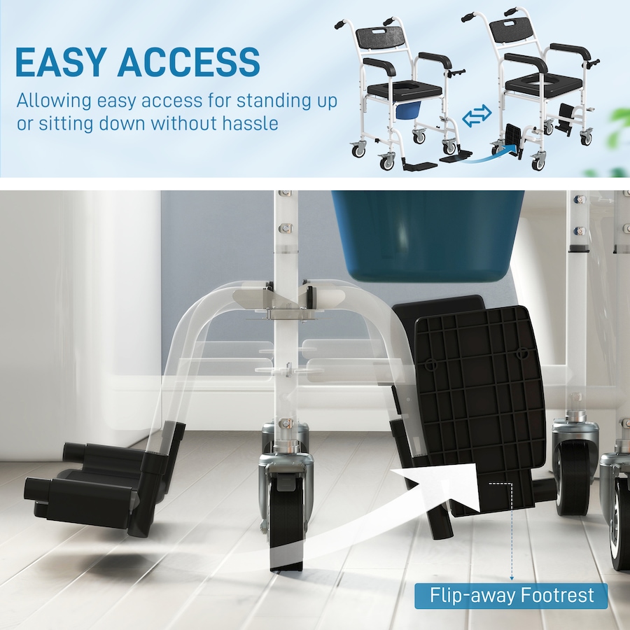 Image 994879_ALTMORE10.jpg, Product 994-879 / Price $159.99, HOMCOM Shower Chair with Wheels, Bedside Commode Wheelchair for Seniors from HOMCOM on TSC.ca's department