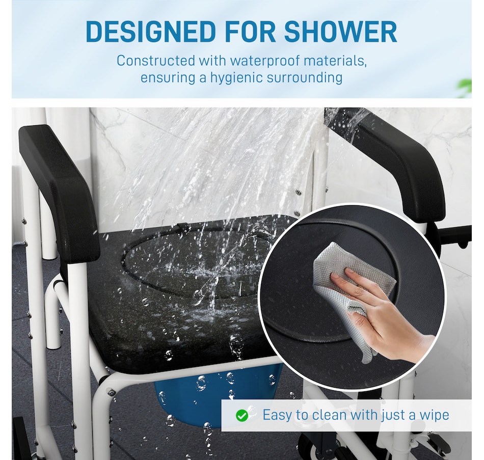 Image 994879_ALTMORE4.jpg, Product 994-879 / Price $164.99, HOMCOM Shower Chair with Wheels, Bedside Commode Wheelchair for Seniors from HOMCOM on TSC.ca's department