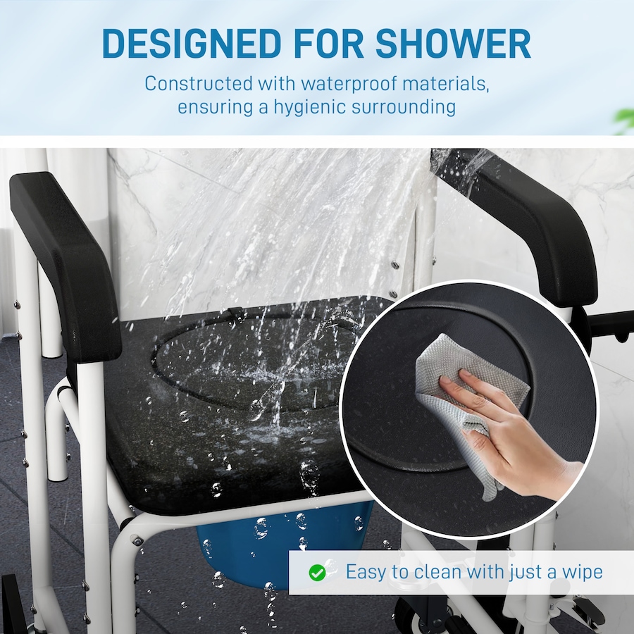 Image 994879_ALTMORE4.jpg, Product 994-879 / Price $159.99, HOMCOM Shower Chair with Wheels, Bedside Commode Wheelchair for Seniors from HOMCOM on TSC.ca's department