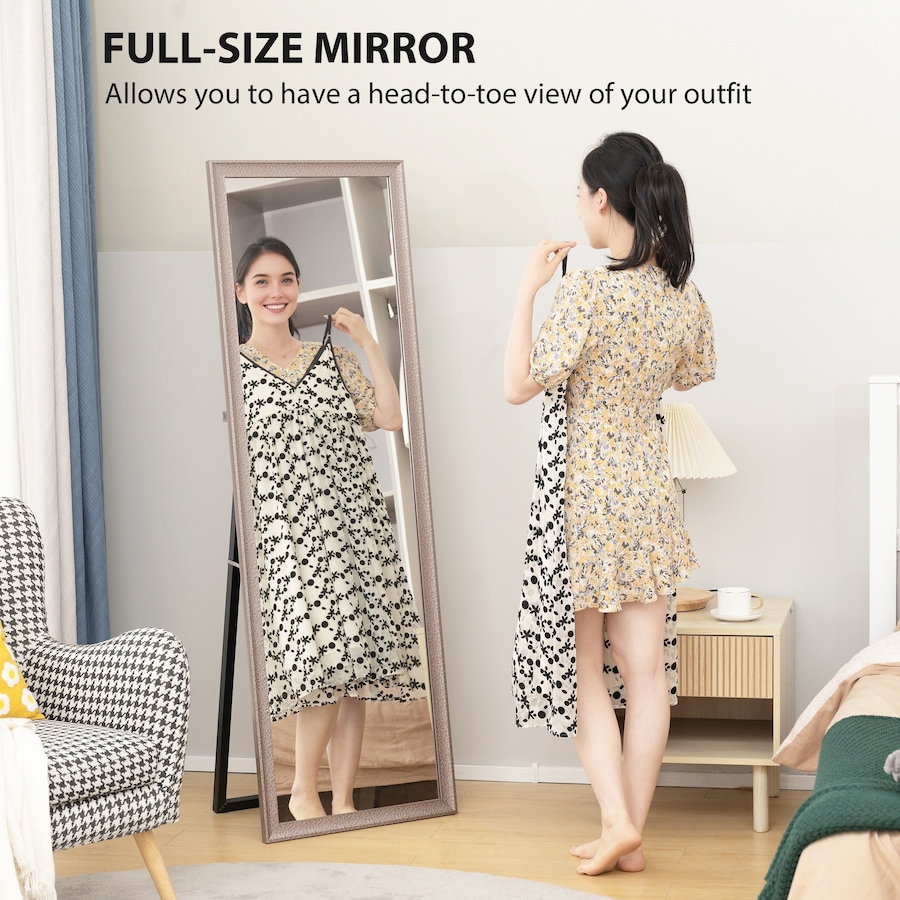 Image 994897_ALTMORE3.jpg, Product 994-897 / Price $79.99, HOMCOM 64" x 21" Full Length Mirror, Full Body Mirror with Frame, Silver from HOMCOM on TSC.ca's Beauty department