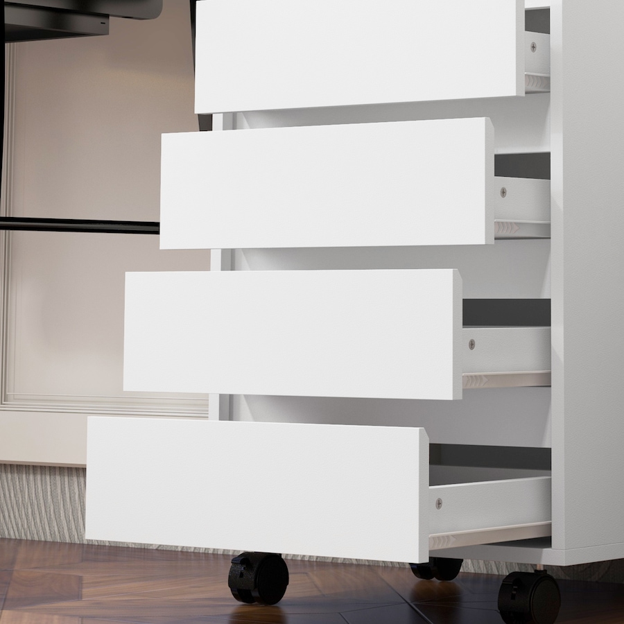 Image 994901_ALTMORE7.jpg, Product 994-901 / Price $94.99, HOMCOM 4 Drawer File Cabinet, Filing Cabinet with Lockable Wheels, White from HOMCOM on TSC.ca's Home & Garden department