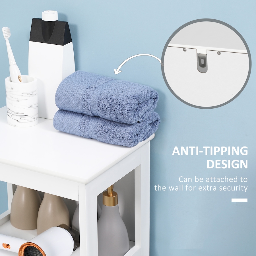 Image 994903_ALTMORE4.jpg, Product 994-903 / Price $99.99, kleankin Morden Bathroom Floor Storage Cabinet with Open Shelf, White from Kleankin on TSC.ca's Home & Garden department