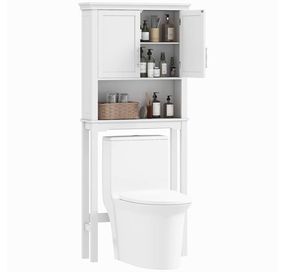 Image 994915.jpg, Product 994-915 / Price $129.99, kleankin Over the Toilet Storage Cabinet with Double Doors Adjustable Shelf from Kleankin on TSC.ca's Home & Garden department