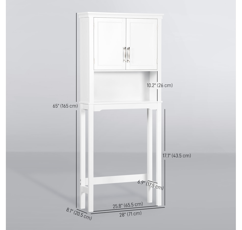 Image 994915_ALTMORE2.jpg, Product 994-915 / Price $129.99, kleankin Over the Toilet Storage Cabinet with Double Doors Adjustable Shelf from Kleankin on TSC.ca's Home & Garden department