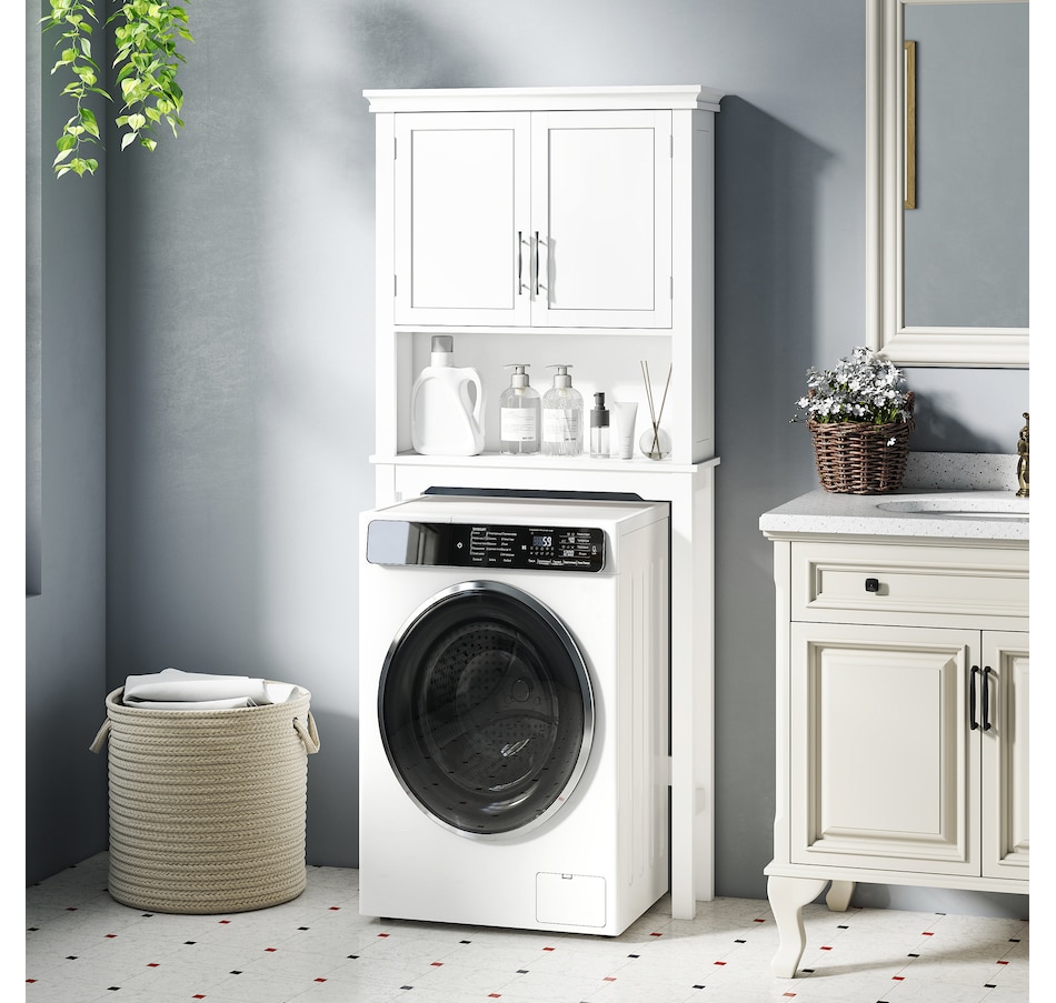 Image 994915_ALTMORE7.jpg, Product 994-915 / Price $129.99, kleankin Over the Toilet Storage Cabinet with Double Doors Adjustable Shelf from Kleankin on TSC.ca's Home & Garden department