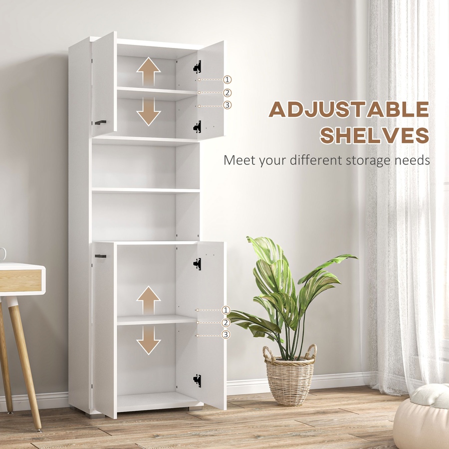 Image 994918_ALTMORE6.jpg, Product 994-918 / Price $219.99, kleankin Tall Bathroom Storage Cabinet with Doors and Cupboards, White from Kleankin on TSC.ca's Home & Garden department