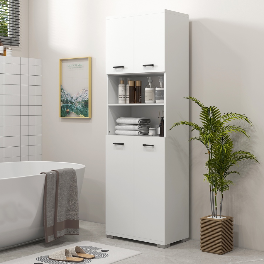 Image 994918_ALTMORE7.jpg, Product 994-918 / Price $219.99, kleankin Tall Bathroom Storage Cabinet with Doors and Cupboards, White from Kleankin on TSC.ca's Home & Garden department