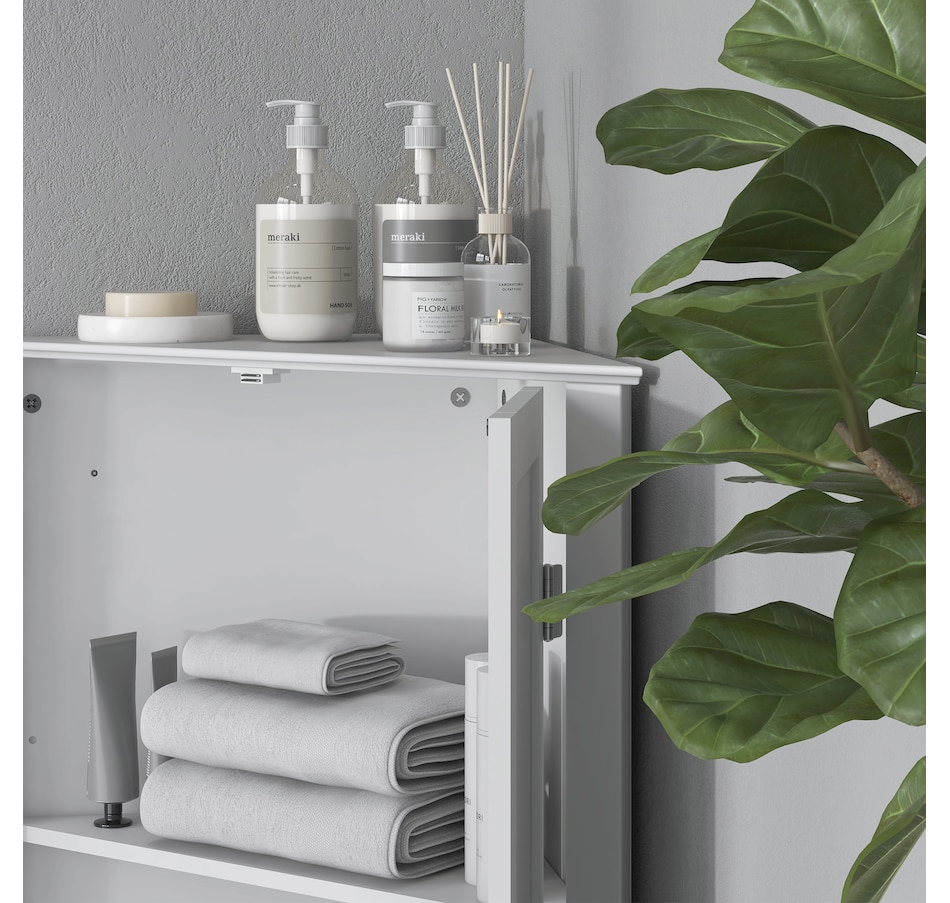 Image 994921_ALTMORE8.jpg, Product 994-921 / Price $109.99, kleankin Corner Bathroom Cabinet, Recessed Doors and Adjustable Shelf from Kleankin on TSC.ca's Home & Garden department