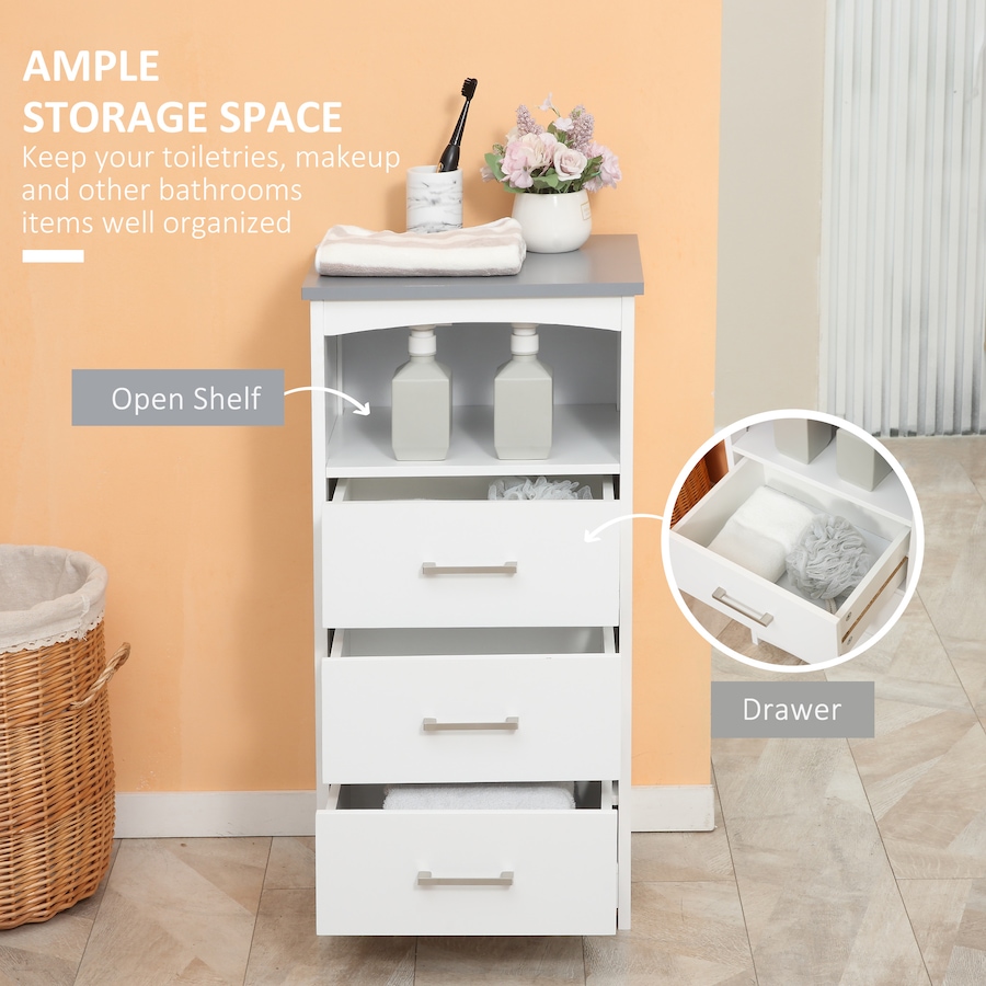 Image 994923_ALTMORE3.jpg, Product 994-923 / Price $116.69, kleankin Bathroom Floor Cabinet, Free Standing Cabinet, w/ Storage, White from Kleankin on TSC.ca's Home & Garden department