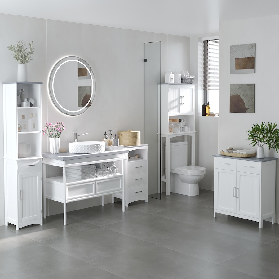 Image 994923_ALTMORE6.jpg, Product 994-923 / Price $116.69, kleankin Bathroom Floor Cabinet, Free Standing Cabinet, w/ Storage, White from Kleankin on TSC.ca's Home & Garden department