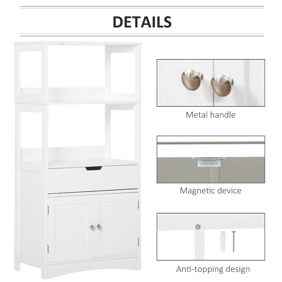 Image 994925_ALTMORE6.jpg, Product 994-925 / Price $109.99, kleankin Bathroom Floor Storage Cabinet Kitchen Sideboard w/ Doors from Kleankin on TSC.ca's Home & Garden department