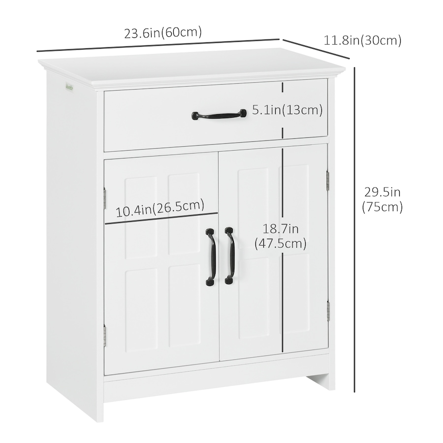 Image 994940_ALTMORE2.jpg, Product 994-940 / Price $116.39, kleankin Modern Bathroom Cabinet, Bathroom Floor Cabinet with Doors, White from Kleankin on TSC.ca's Home & Garden department