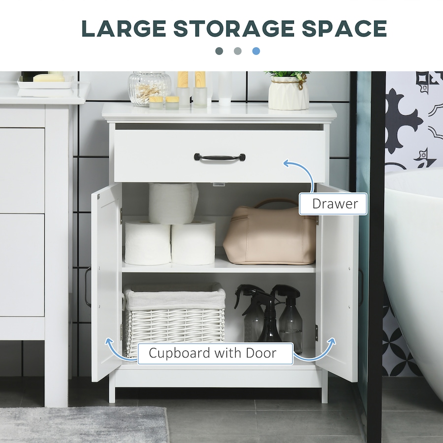 Image 994940_ALTMORE3.jpg, Product 994-940 / Price $116.39, kleankin Modern Bathroom Cabinet, Bathroom Floor Cabinet with Doors, White from Kleankin on TSC.ca's Home & Garden department