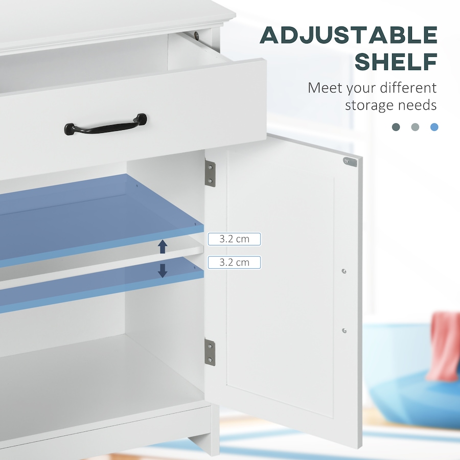 Image 994940_ALTMORE4.jpg, Product 994-940 / Price $116.39, kleankin Modern Bathroom Cabinet, Bathroom Floor Cabinet with Doors, White from Kleankin on TSC.ca's Home & Garden department