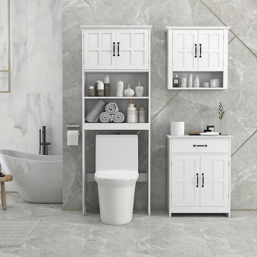 Image 994940_ALTMORE6.jpg, Product 994-940 / Price $116.39, kleankin Modern Bathroom Cabinet, Bathroom Floor Cabinet with Doors, White from Kleankin on TSC.ca's Home & Garden department