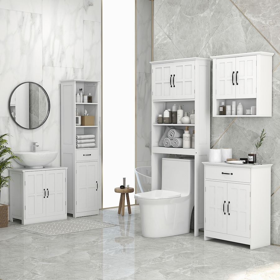 Image 994940_ALTMORE7.jpg, Product 994-940 / Price $116.39, kleankin Modern Bathroom Cabinet, Bathroom Floor Cabinet with Doors, White from Kleankin on TSC.ca's Home & Garden department