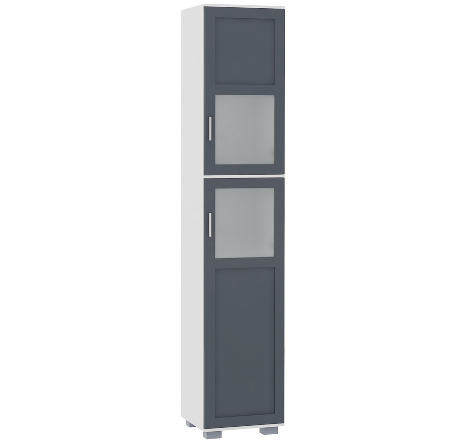 Image 994942.jpg, Product 994-942 / Price $154.99, kleankin 75" Tall Bathroom Cabinet with 2 Cupboards, Matte Glass Doors from Kleankin on TSC.ca's Home & Garden department