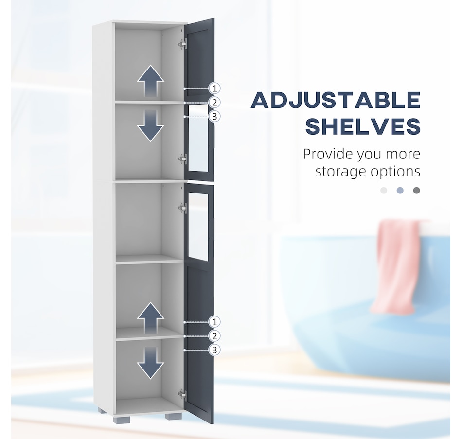Image 994942_ALTMORE4.jpg, Product 994-942 / Price $154.99, kleankin 75" Tall Bathroom Cabinet with 2 Cupboards, Matte Glass Doors from Kleankin on TSC.ca's Home & Garden department