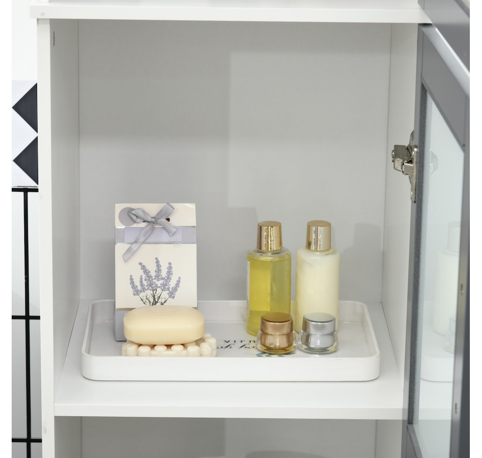 Image 994942_ALTMORE8.jpg, Product 994-942 / Price $154.99, kleankin 75" Tall Bathroom Cabinet with 2 Cupboards, Matte Glass Doors from Kleankin on TSC.ca's Home & Garden department