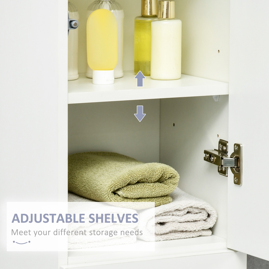 Image 994964_ALTMORE5.jpg, Product 994-964 / Price $159.64, kleankin Tall Bathroom Storage Cabinet with Doors Drawer High Gloss White from Kleankin on TSC.ca's Home & Garden department