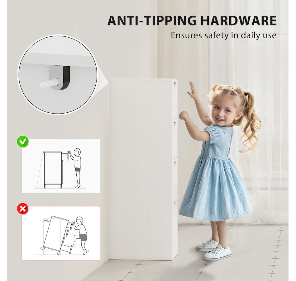 Image 994978_ALTMORE4.jpg, Product 994-978 / Price $99.99, HOMCOM 4-Drawer Bathroom Cabinet, Narrow Storage Cabinet, White from HOMCOM on TSC.ca's Home & Garden department