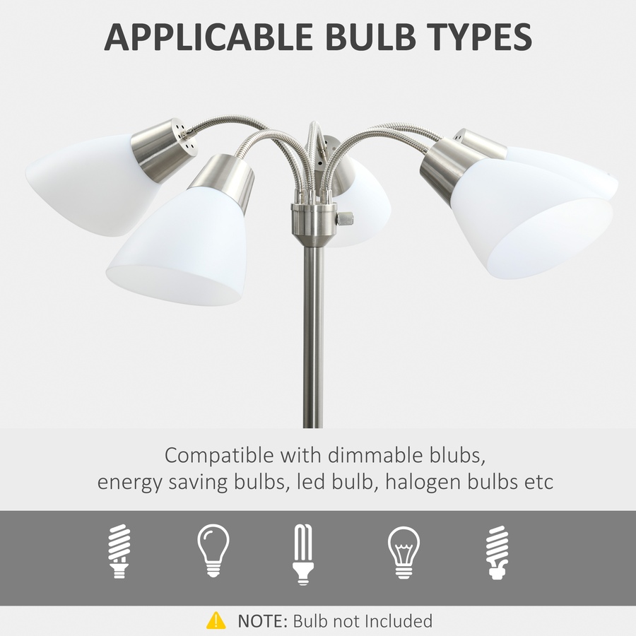Image 994980_ALTMORE6.jpg, Product 994-980 / Price $89.99, HOMCOM Arc Tree Floor Lamp 5 Adjustable Lights Standing Reading Light from HOMCOM on TSC.ca's Home & Garden department